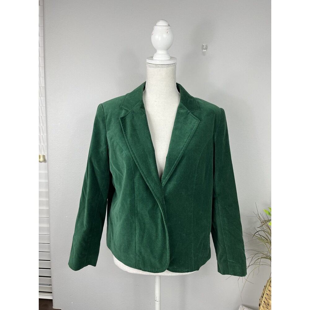 Vintage Studio Works Petite Med. 'PM' Green One Button Holiday Color
